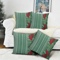 Women's Day Samoa Malu Tattoo Inspired Mix Teuila Pillow Cover Sage Green