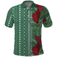 Women's Day Samoa Malu Tattoo Inspired Mix Teuila Polo Shirt Sage Green LT7 Sage Green - Polynesian Pride