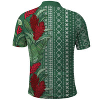 Women's Day Samoa Malu Tattoo Inspired Mix Teuila Polo Shirt Sage Green LT7 - Polynesian Pride