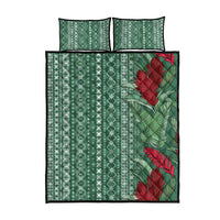 Women's Day Samoa Malu Tattoo Inspired Mix Teuila Quilt Bed Set Sage Green LT7 - Polynesian Pride