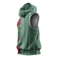 Women's Day Samoa Malu Tattoo Inspired Mix Teuila Sleeveless Hoodie Sage Green LT7 - Polynesian Pride