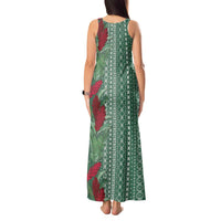 Women's Day Samoa Malu Tattoo Inspired Mix Teuila Tank Maxi Dress Sage Green LT7 - Polynesian Pride