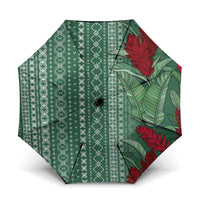 Women's Day Samoa Malu Tattoo Inspired Mix Teuila Umbrella Sage Green LT7 One Size Folded 11.42 inch Opened Diameter 37.4 inch Sage Green - Polynesian Pride