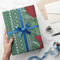 Women's Day Samoa Malu Tattoo Inspired Mix Teuila Wrapping Paper Sage Green LT7 - Polynesian Pride