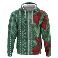 Women's Day Samoa Malu Tattoo Inspired Mix Teuila Zip Hoodie Sage Green LT7 Zip Hoodie Sage Green - Polynesian Pride