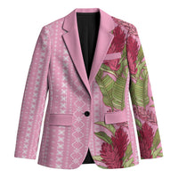 Women's Day Samoa Malu Tattoo Inspired Mix Teuila Blazer Rose Pink LT7 Unisex Rose Pink - Polynesian Pride