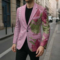 Women's Day Samoa Malu Tattoo Inspired Mix Teuila Blazer Rose Pink LT7 - Polynesian Pride