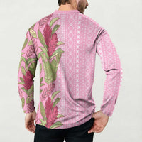 Women's Day Samoa Malu Tattoo Inspired Mix Teuila Button Sweatshirt Rose Pink LT7 - Polynesian Pride