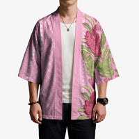 Women's Day Samoa Malu Tattoo Inspired Mix Teuila Kimono Rose Pink LT7 - Polynesian Pride