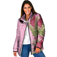 Women's Day Samoa Malu Tattoo Inspired Mix Teuila Padded Jacket Rose Pink LT7 Women Rose Pink - Polynesian Pride