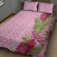 Women's Day Samoa Malu Tattoo Inspired Mix Teuila Quilt Bed Set Rose Pink LT7 - Polynesian Pride
