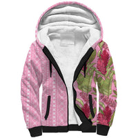 Women's Day Samoa Malu Tattoo Inspired Mix Teuila Sherpa Hoodie Rose Pink LT7 Unisex Rose Pink - Polynesian Pride
