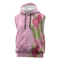 Women's Day Samoa Malu Tattoo Inspired Mix Teuila Sleeveless Hoodie Rose Pink LT7 Rose Pink - Polynesian Pride