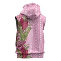 Women's Day Samoa Malu Tattoo Inspired Mix Teuila Sleeveless Zip Hoodie Rose Pink LT7 - Polynesian Pride