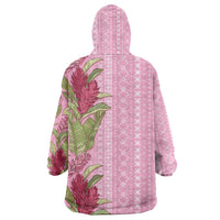 Women's Day Samoa Malu Tattoo Inspired Mix Teuila Wearable Blanket Hoodie Rose Pink LT7 - Polynesian Pride