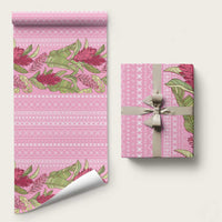 Women's Day Samoa Malu Tattoo Inspired Mix Teuila Wrapping Paper Rose Pink LT7 58" × 23" Rose Pink - Polynesian Pride