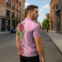 Women's Day Samoa Malu Tattoo Inspired Mix Teuila Zipper Polo Shirt Rose Pink LT7 - Polynesian Pride