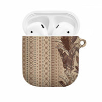 Women's Day Samoa Malu Tattoo Inspired Mix Teuila AirPods Case Vintage Tapa LT7 Beige - Polynesian Pride