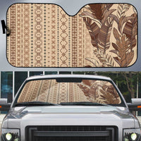 Women's Day Samoa Malu Tattoo Inspired Mix Teuila Auto Sun Shade Vintage Tapa LT7 Beige - Polynesian Pride