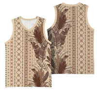 Women's Day Samoa Malu Tattoo Inspired Mix Teuila Basketball Jersey Vintage Tapa LT7 - Polynesian Pride