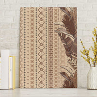 Women's Day Samoa Malu Tattoo Inspired Mix Teuila Canvas Wall Art Vintage Tapa LT7 Without Frame Beige - Polynesian Pride
