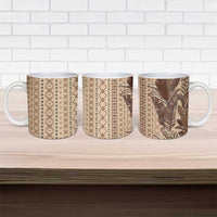 Women's Day Samoa Malu Tattoo Inspired Mix Teuila Ceramic Mug Vintage Tapa LT7 - Polynesian Pride