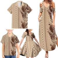 Women's Day Samoa Malu Tattoo Inspired Mix Teuila Family Matching Summer Maxi Dress and Hawaiian Shirt Vintage Tapa