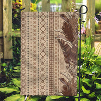 Women's Day Samoa Malu Tattoo Inspired Mix Teuila Garden Flag Vintage Tapa LT7 Garden Flag Beige - Polynesian Pride