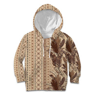 Women's Day Samoa Malu Tattoo Inspired Mix Teuila Kid Hoodie Vintage Tapa LT7 Hoodie Beige - Polynesian Pride
