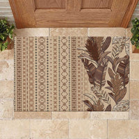 Women's Day Samoa Malu Tattoo Inspired Mix Teuila Rubber Doormat Vintage Tapa