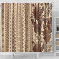 Women's Day Samoa Malu Tattoo Inspired Mix Teuila Shower Curtain Vintage Tapa LT7 - Polynesian Pride