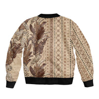 Women's Day Samoa Malu Tattoo Inspired Mix Teuila Sleeve Zip Bomber Jacket Vintage Tapa LT7 - Polynesian Pride