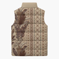 Women's Day Samoa Malu Tattoo Inspired Mix Teuila Sleeveless Puffer Jacket Vintage Tapa LT7 - Polynesian Pride