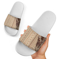 Women's Day Samoa Malu Tattoo Inspired Mix Teuila Slide Sandals Vintage Tapa LT7 - Polynesian Pride