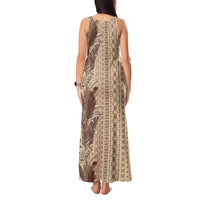 Women's Day Samoa Malu Tattoo Inspired Mix Teuila Tank Maxi Dress Vintage Tapa LT7 - Polynesian Pride