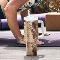 Women's Day Samoa Malu Tattoo Inspired Mix Teuila Tumbler With Handle Vintage Tapa LT7 - Polynesian Pride