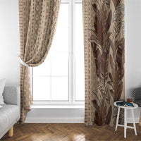 Women's Day Samoa Malu Tattoo Inspired Mix Teuila Window Curtain Vintage Tapa LT7 - Polynesian Pride