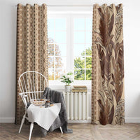 Women's Day Samoa Malu Tattoo Inspired Mix Teuila Window Curtain Vintage Tapa LT7 - Polynesian Pride