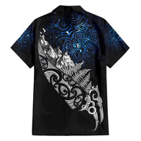 Maori Matariki Family Matching Summer Maxi Dress and Hawaiian Shirt Landscape Styled Fern - Galaxy