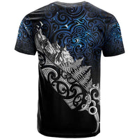 Maori Matariki T Shirt Landscape Styled Fern - Galaxy