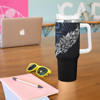 Maori Matariki Tumbler With Handle Landscape Styled Fern - Galaxy LT7 - Polynesian Pride