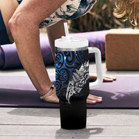 Maori Matariki Tumbler With Handle Landscape Styled Fern - Galaxy LT7 - Polynesian Pride