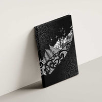 Maori Matariki Canvas Wall Art Landscape Styled Fern - Monochrome