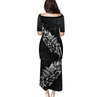 Maori Matariki Puletasi Landscape Styled Fern - Monochrome