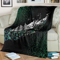 Maori Matariki Blanket Landscape Styled Fern - Paua Shell