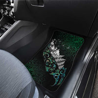 Maori Matariki Car Mats Landscape Styled Fern - Paua Shell