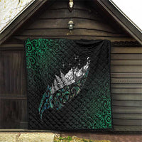 Maori Matariki Quilt Landscape Styled Fern - Paua Shell