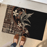 Samoa Manuia le Aso Tuto'atasi Rubber Doormat Siapo Mamanu Mix Tatau Marlin LT7 - Polynesian Pride