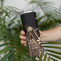 Samoa Manuia le Aso Tuto'atasi Skinny Tumbler Siapo Mamanu Mix Tatau Marlin