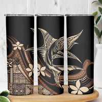 Samoa Manuia le Aso Tuto'atasi Skinny Tumbler Siapo Mamanu Mix Tatau Marlin